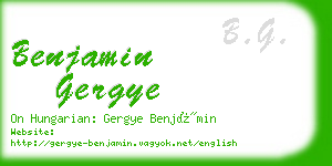 benjamin gergye business card